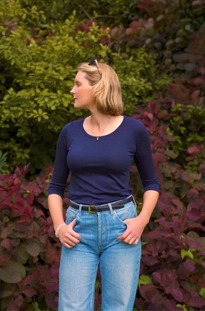 3/4 Sleeve Scoop Neck Cotton Modal Blend T-Shirt from Lavender Hill Clothing 3/4 Sleeve Scoop Neck Cotton Modal Blend T-Shirt from Lavender Hill Clothing