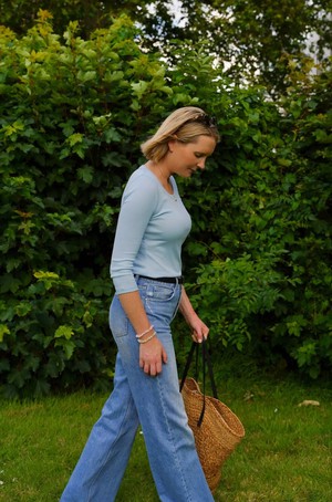 3/4 Sleeve Scoop Neck Cotton Modal Blend T-Shirt from Lavender Hill Clothing 3/4 Sleeve Scoop Neck Cotton Modal Blend T-Shirt from Lavender Hill Clothing