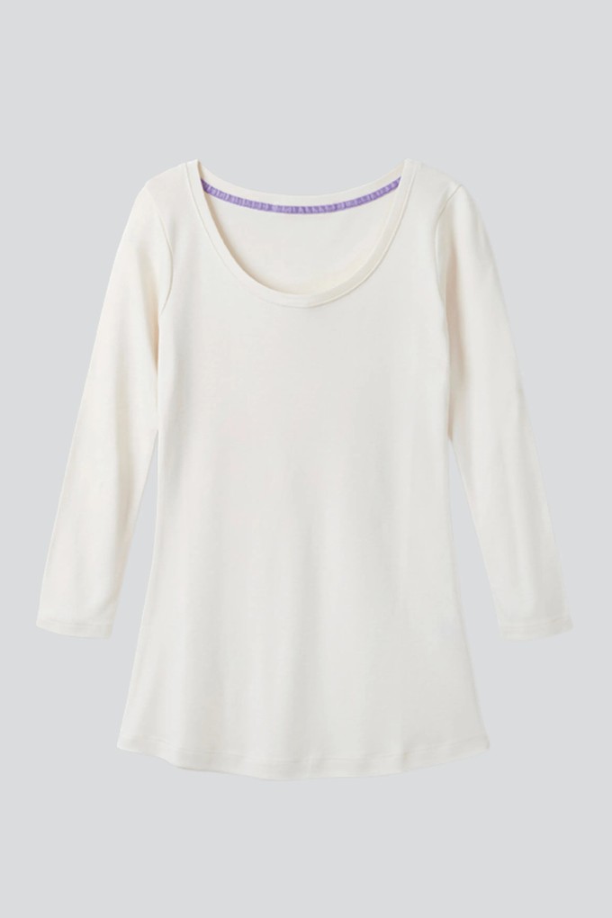 3/4 Sleeve Scoop Neck Cotton Modal Blend T-Shirt from Lavender Hill Clothing 3/4 Sleeve Scoop Neck Cotton Modal Blend T-Shirt from Lavender Hill Clothing
