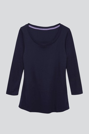3/4 Sleeve Scoop Neck Cotton Modal Blend T-Shirt from Lavender Hill Clothing 3/4 Sleeve Scoop Neck Cotton Modal Blend T-Shirt from Lavender Hill Clothing