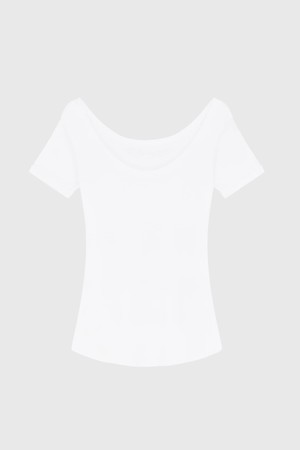 Boat Neck Cotton Modal Blend T-shirt from Lavender Hill Clothing