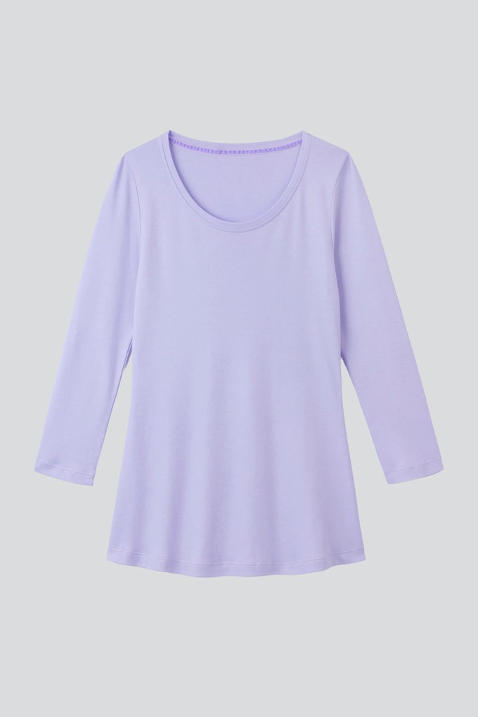 3/4 Sleeve Scoop Neck Cotton Modal Blend T-Shirt from Lavender Hill Clothing 3/4 Sleeve Scoop Neck Cotton Modal Blend T-Shirt from Lavender Hill Clothing