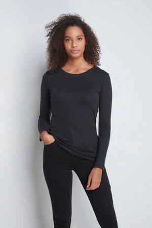 Long Sleeve Crew Neck Cotton Modal Blend T-shirt from Lavender Hill Clothing