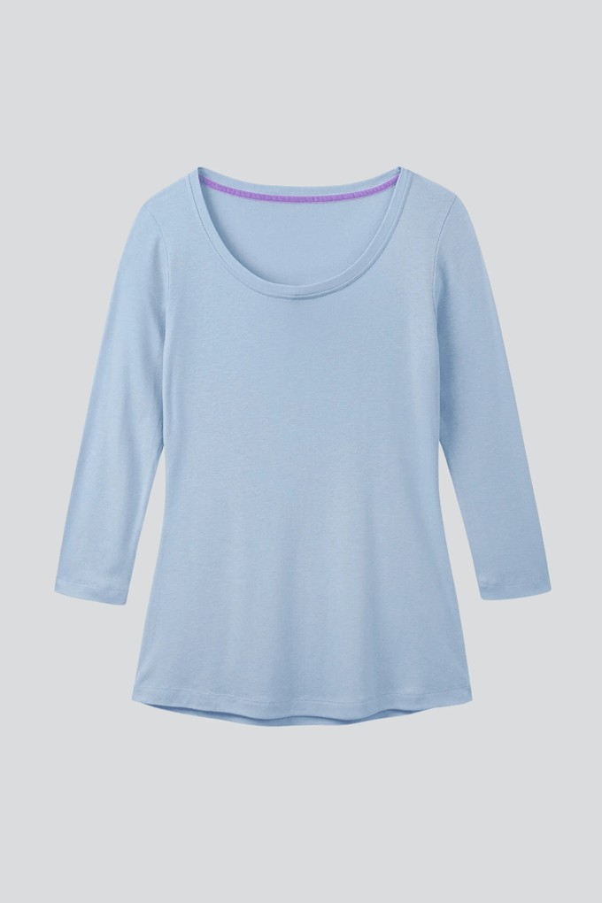 3/4 Sleeve Scoop Neck Cotton Modal Blend T-Shirt from Lavender Hill Clothing