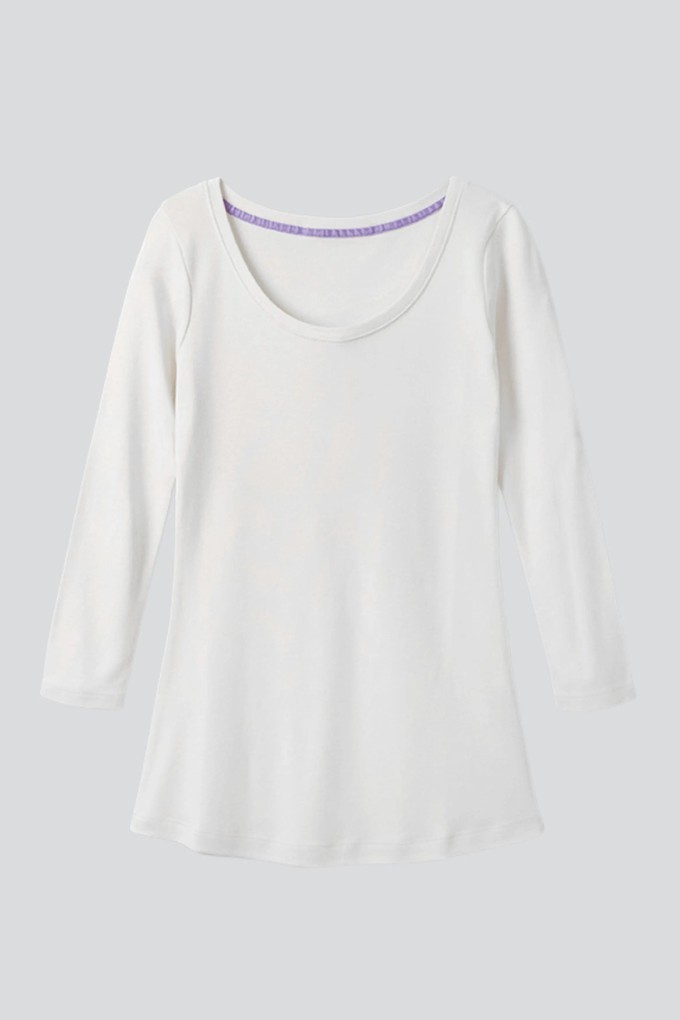 3/4 Sleeve Scoop Neck Cotton Modal Blend T-Shirt from Lavender Hill Clothing 3/4 Sleeve Scoop Neck Cotton Modal Blend T-Shirt from Lavender Hill Clothing