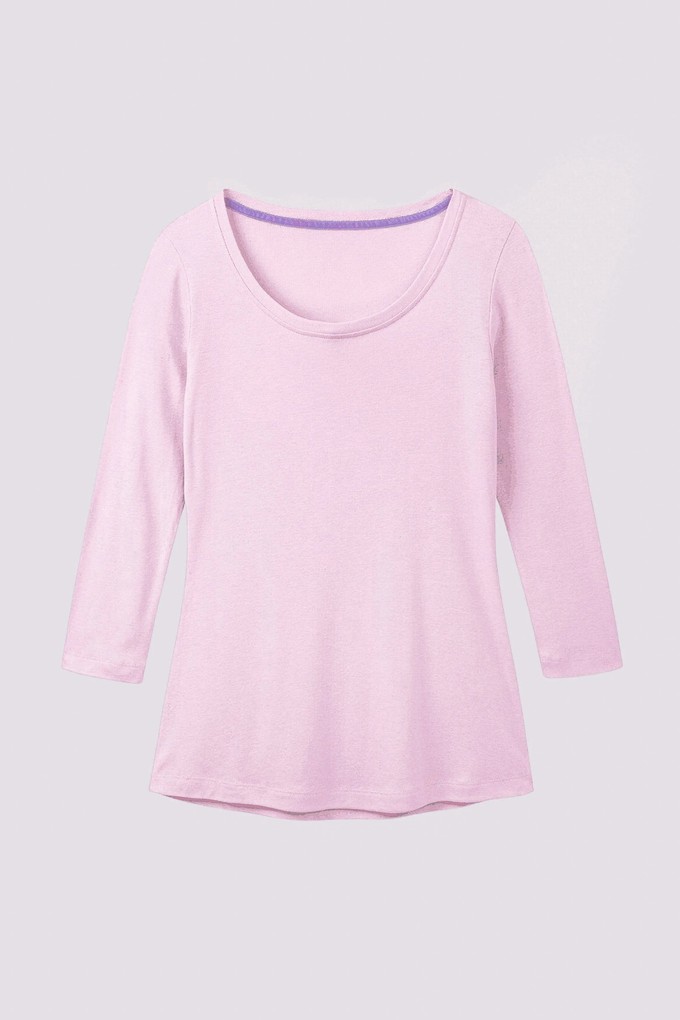 3/4 Sleeve Scoop Neck Cotton Modal Blend T-Shirt from Lavender Hill Clothing 3/4 Sleeve Scoop Neck Cotton Modal Blend T-Shirt from Lavender Hill Clothing