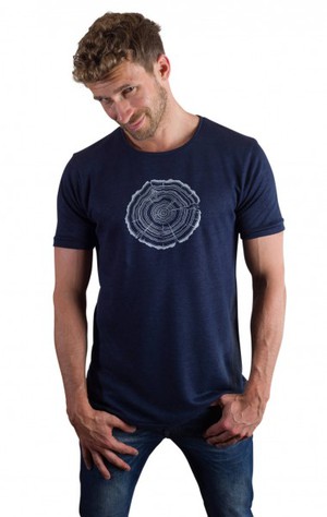 Fairwear Hemp Shirt Deep Blue Men Treeslice from Life-Tree