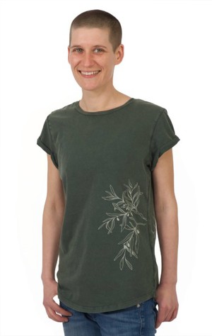 Fairwear Organic Shirt Women Green Olive Branch from Life-Tree
