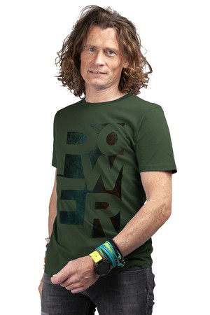 POWER T-shirt - Dyed - Stone Wash Green from Loenatix