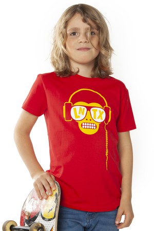 Monkey DJ T-shirt - Red from Loenatix