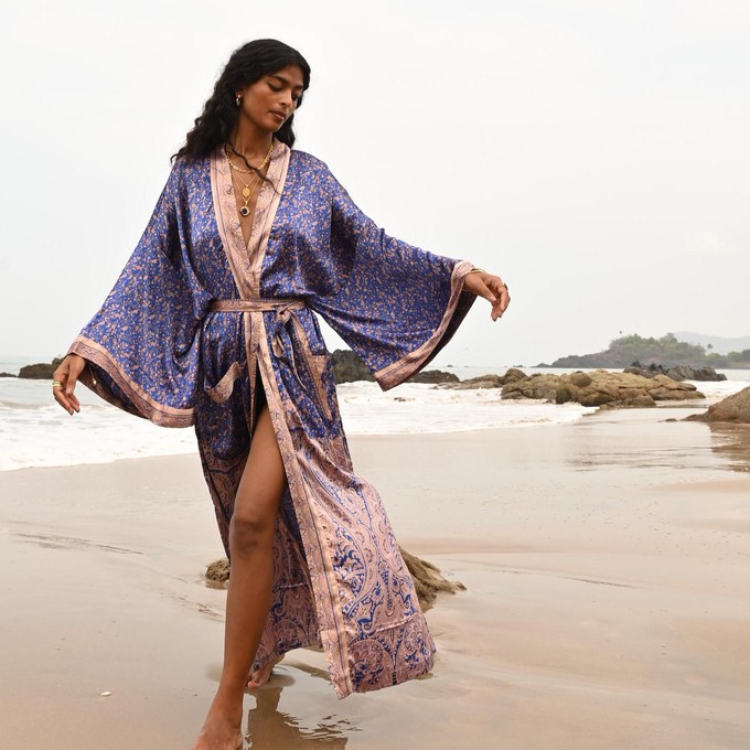 If Saris Could Talk Maxi Kimono- Canyon Spice from Loft & Daughter