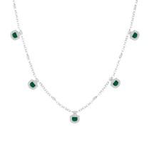 Amara Choker Green Onyx Silver via Loft & Daughter