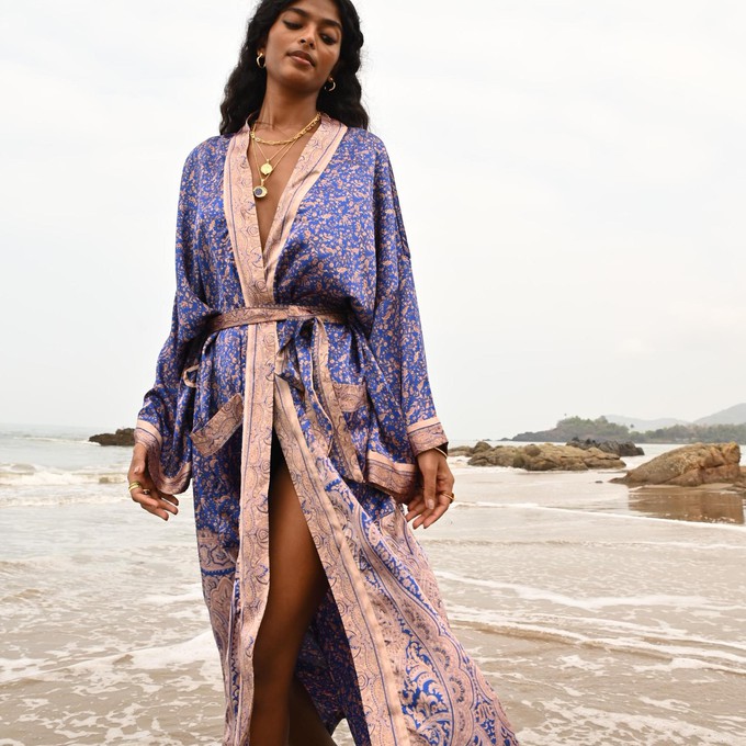 If Saris Could Talk Maxi Kimono- Desert Ditsy Floral from Loft & Daughter