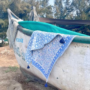 Wanderlust Picnic Blanket- Blue from Loft & Daughter