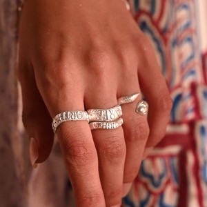 Worthy Affirmation Stacking Ring Silver - Outlet from Loft & Daughter