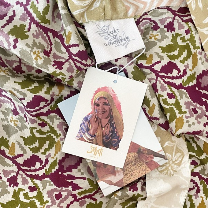 If Saris Could Talk Maxi Kimono- Purple Rain from Loft & Daughter