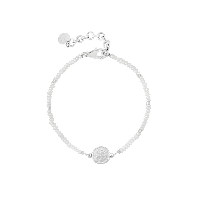 Baby Lakshmi Pearl Stacking Bracelet Silver from Loft & Daughter