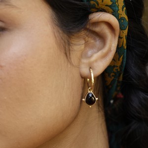 Soul Stone Hoops Red Garnet from Loft & Daughter