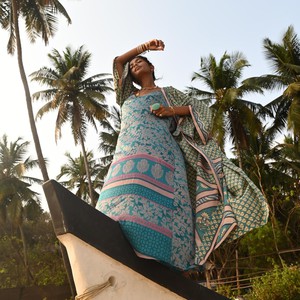 If Saris Could Talk Maxi Kimono- Desert Ditsy Floral from Loft & Daughter