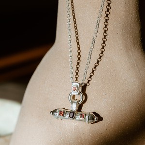 Nivara Gemstone Amulet Charm Silver from Loft & Daughter