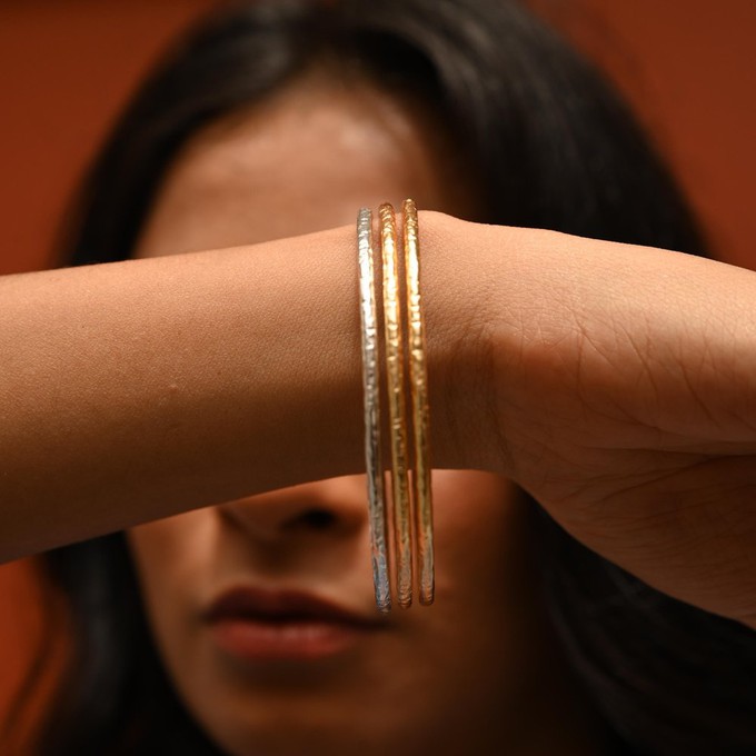 Hammered Bangle Silver from Loft & Daughter