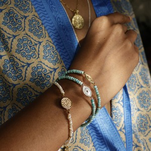 Baby Lakshmi Pearl Stacking Bracelet Silver from Loft & Daughter