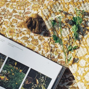 Wanderlust Picnic Blanket- Pink/ Ochre from Loft & Daughter