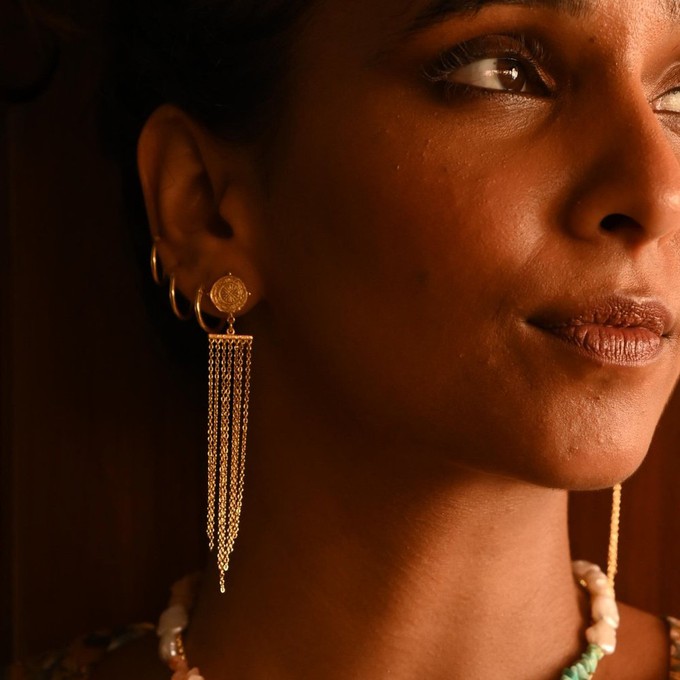 Divine Compass Earrings Gold Vermeil - Outlet from Loft & Daughter