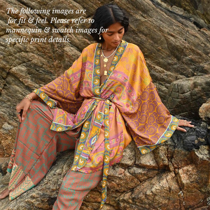 If Saris Could Talk Kimono- Bronzed Marigolds from Loft & Daughter