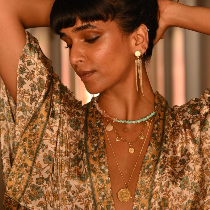Divine Compass Earrings Gold Vermeil - Outlet from Loft & Daughter