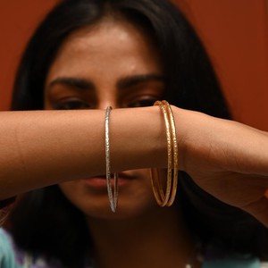 Hammered Bangle Silver from Loft & Daughter
