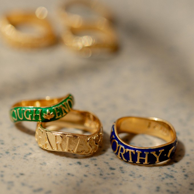 Enough Affirmation Stacking Ring Green - Outlet from Loft & Daughter