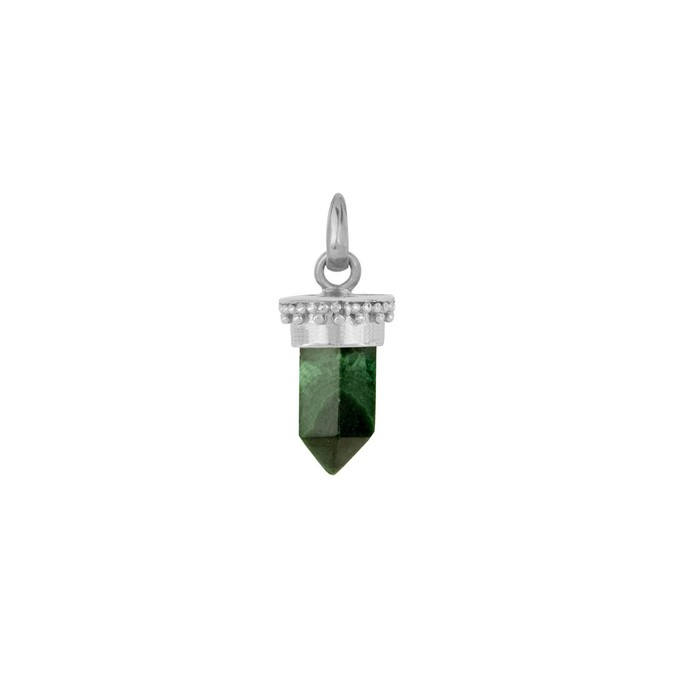Malachite Charm/Pendant Silver from Loft & Daughter