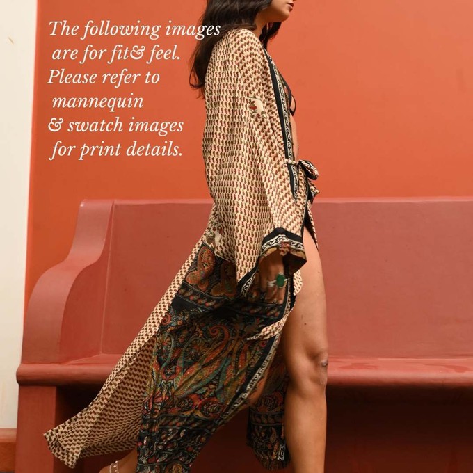 If Saris Could Talk Maxi Kimono- Canyon Spice from Loft & Daughter