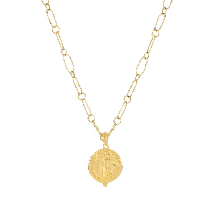 Hold Onto Hope Hammered Chain Necklace from Loft & Daughter