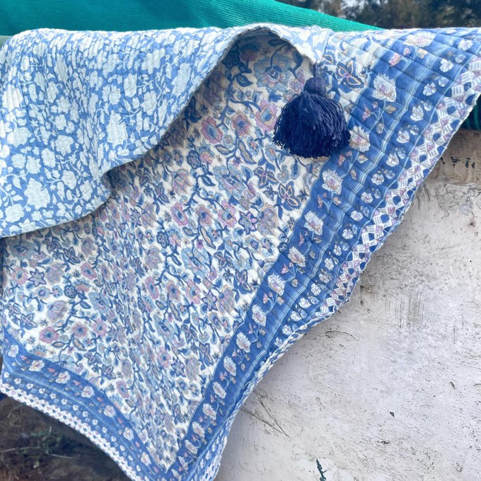 Wanderlust Picnic Blanket- Blue from Loft & Daughter