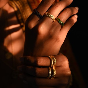 Enough Affirmation Stacking Ring Green - Outlet from Loft & Daughter