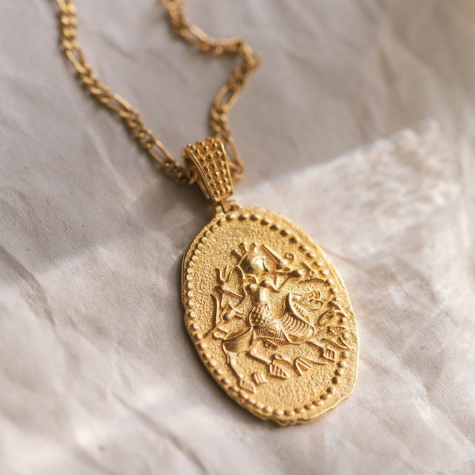 She Who Has Courage Pendant Gold Vermeil from Loft & Daughter