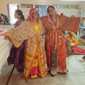 If Saris Could Talk Maxi Kimono- Golden Saffron from Loft & Daughter