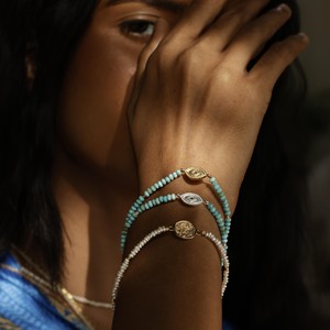 Baby Lakshmi Pearl Stacking Bracelet Silver from Loft & Daughter