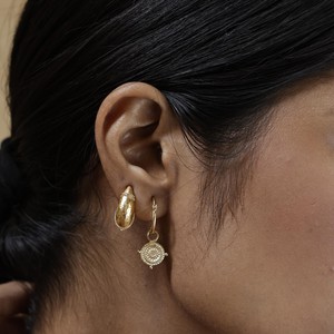 Tiny Shield Hoops from Loft & Daughter