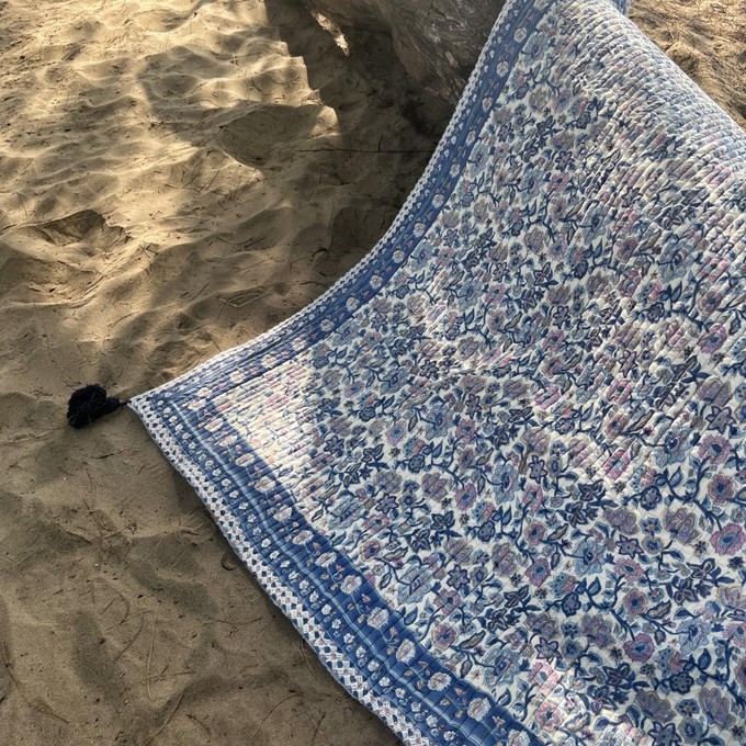 Wanderlust Picnic Blanket- Blue from Loft & Daughter