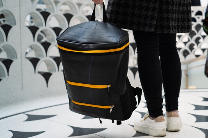 Upcycled inner tube Acton Backpack from Lost in Samsara