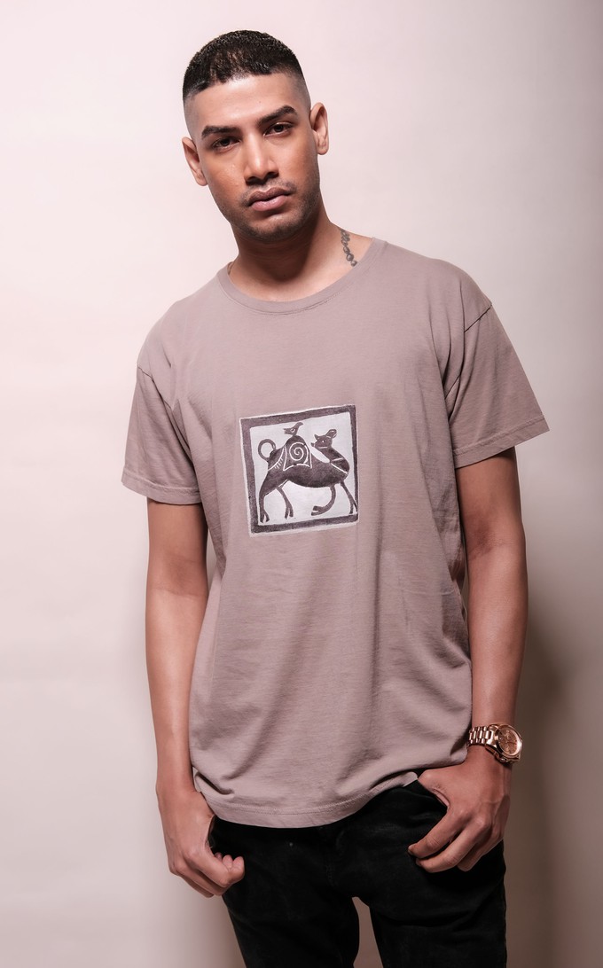camel power wash tee-shirt from madeclothing