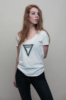 triangle raw edge tee-shirt from madeclothing