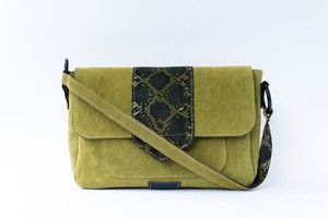 Naïma Bag medium suede olive green from Marlene Fernandez