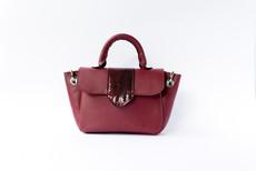 Naïma bag small Burgundy via Marlene Fernandez