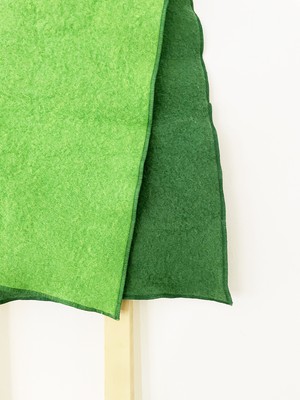 Juicy Green Upcycled Wool Shawl from Masha Maria