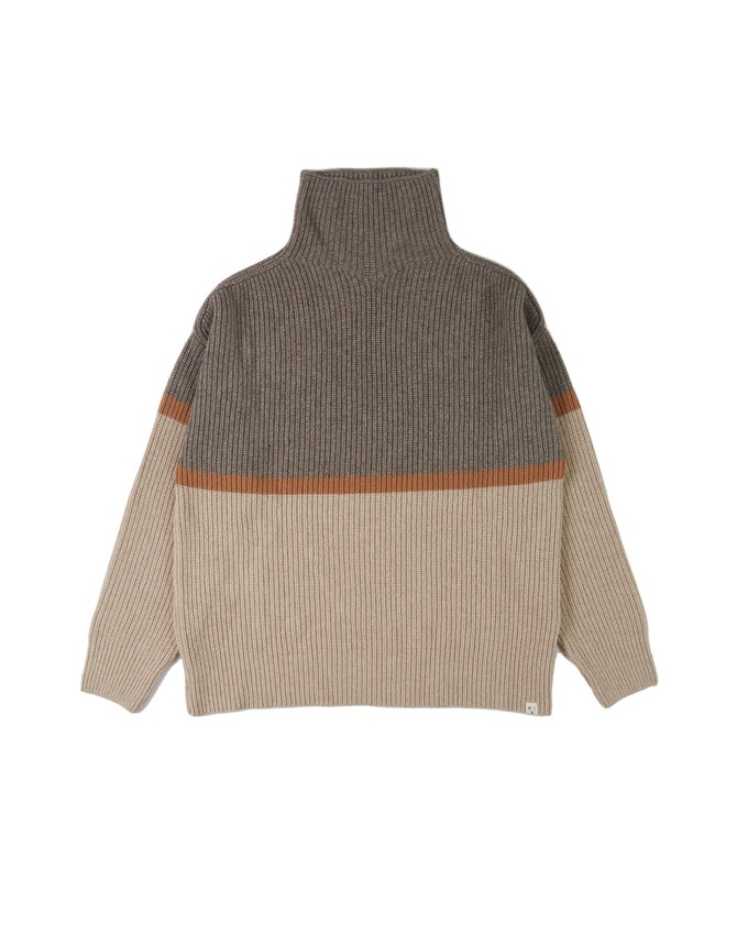 High Neck Sweater color block from Matona