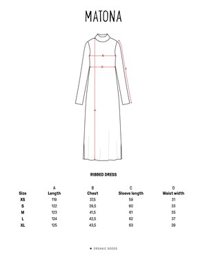 Ribbed Dress onyx from Matona
